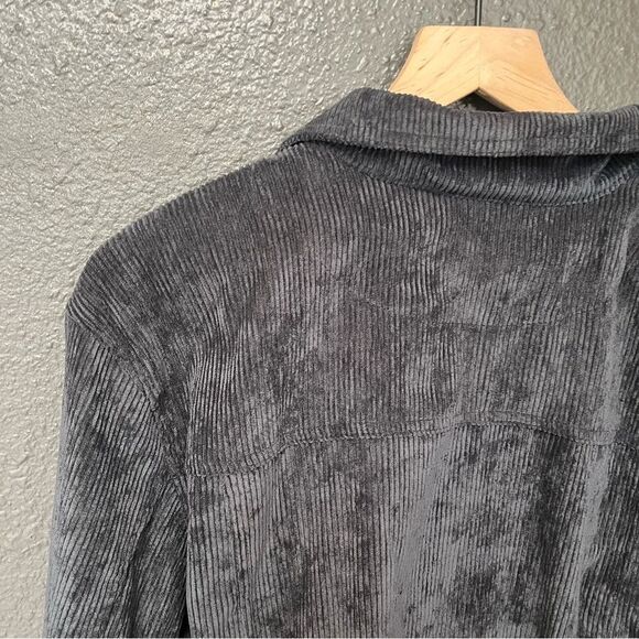 ZENANA DAYNA CORDUROY CROPPED JACKET LARGE Black - Picture 8 of 16